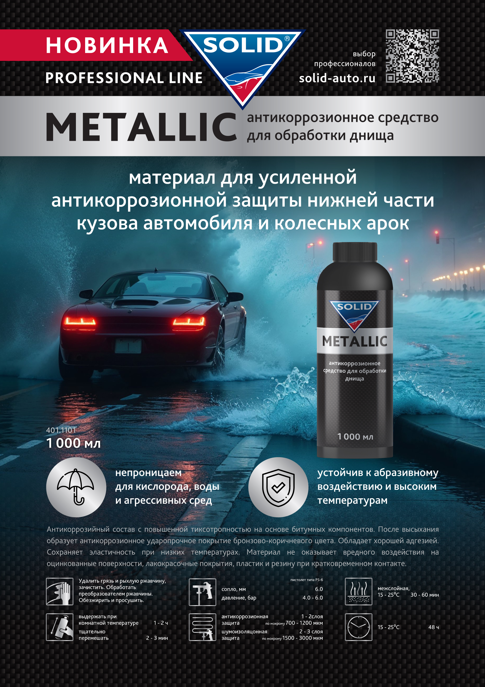 НОВИНКА! Новое антикоррозийное покрытие SOLID PROFESSIONAL METALLIC уже в продаже!